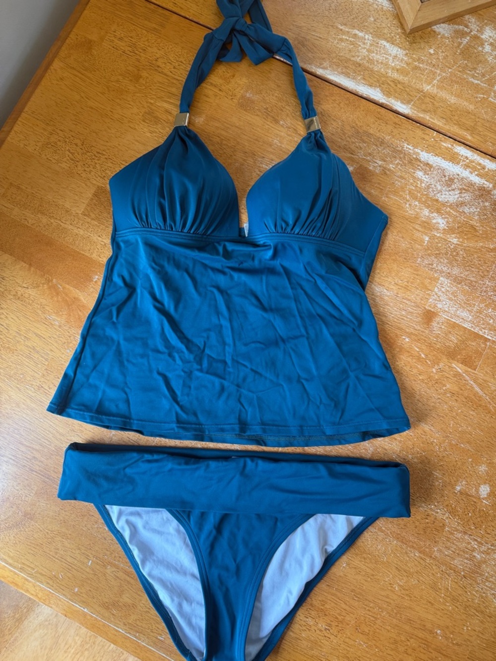 Victoria's Secret THE FOREVER TANKINI swimwear top and bottoms in turquoise